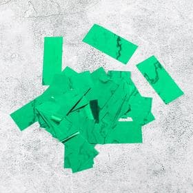 Наполнитель для шаров «Конфетти-прямоугольник», 100 г, 5 см, фольга, зелёный