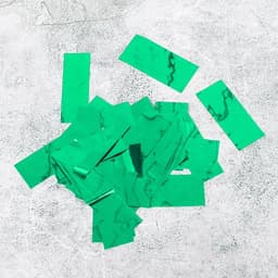 Наполнитель для шаров «Конфетти-прямоугольник», 100 г, 5 см, фольга, зелёный