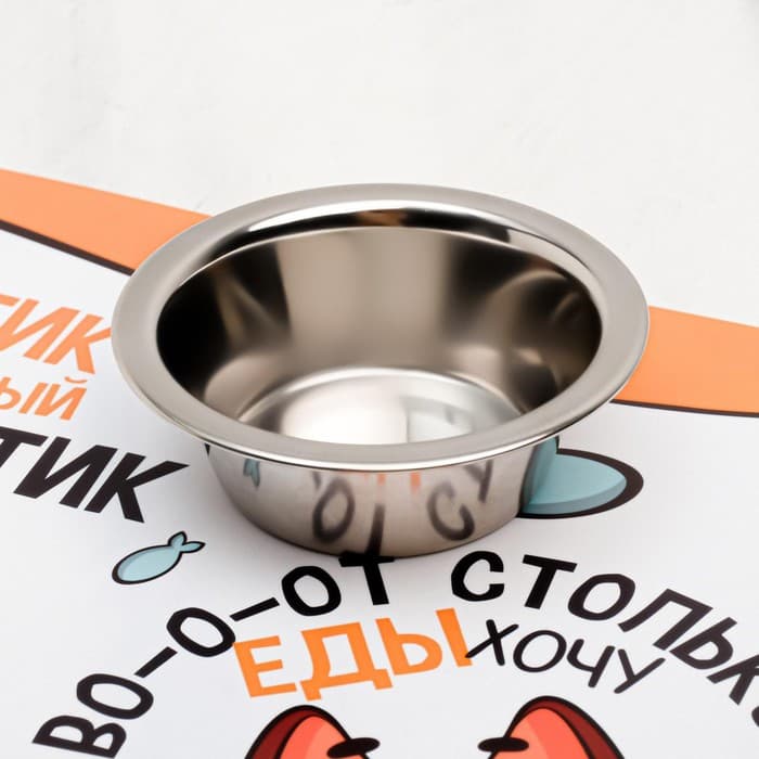 Коврик под миску «Во-о-от столько еды хочу», 43×28 см