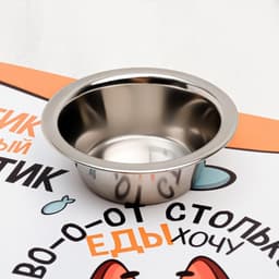 Коврик под миску «Во-о-от столько еды хочу», 43×28 см