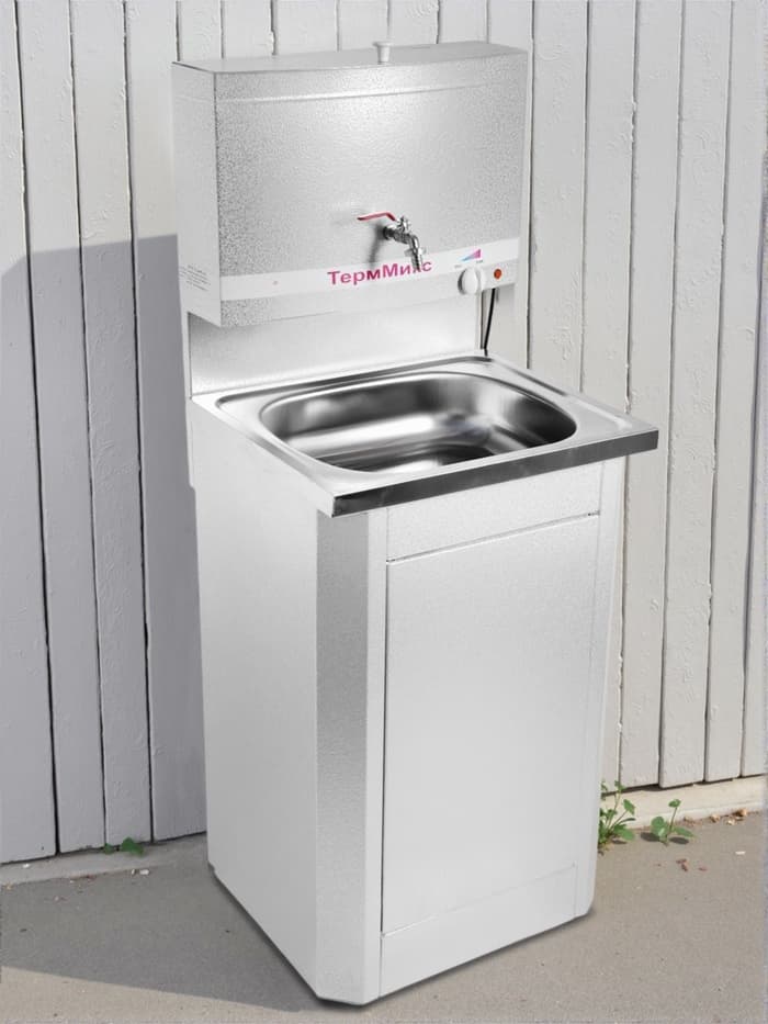Умывальник «ТермМикс», с ЭВН, нержавеющая мойка, 1250 Вт, 17 л, цвет белое серебро