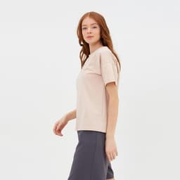 Футболка женская MINAKU REGULAR FIT: цвет бежевый, р-р 50