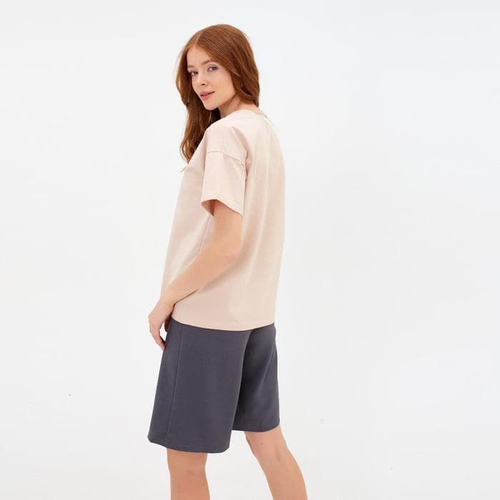 Футболка женская MINAKU REGULAR FIT: цвет бежевый, р-р 50