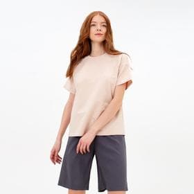 Футболка женская MINAKU REGULAR FIT, бежевая, размер 52