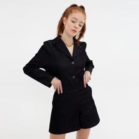 Костюм женский (жакет, шорты) MINAKU: Enjoy, чёрный, размер 52