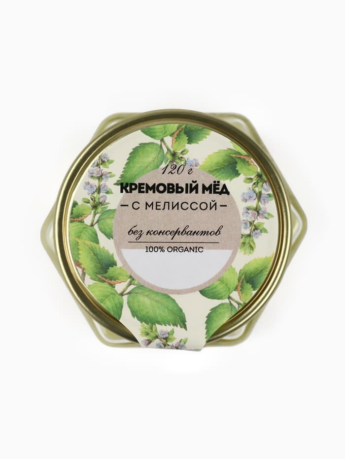 Мёд кремовый ORGANIC, с мелиссой, 120 г