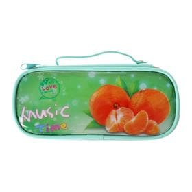 Пенал школьный на молнии «Мандарины»