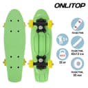 Пенниборд ONLITOP, 42×12 см, колёса PVC 50 мм, пластиковая рама, цвет салатовый