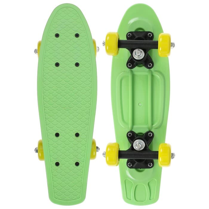 Пенниборд ONLITOP, 42×12 см, колёса PVC 50 мм, пластиковая рама, цвет салатовый