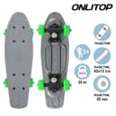 Пенниборд ONLITOP, 42×12 см, колёса PVC 50 мм, пластиковая рама, цвет серый