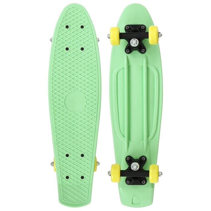 Пенниборд ONLITOP, 56×15 см, колёса PVC 50 мм, пластиковая рама, цвет салатовый