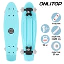 Пенниборд ONLITOP, 56×15 см, колёса PVC 50 мм, пластиковая рама, цвет голубой