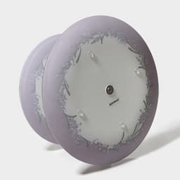 Этажёрка-фруктовница круглая Доляна «Веточка лаванды», 2 яруса, d=25/20 см, стекло