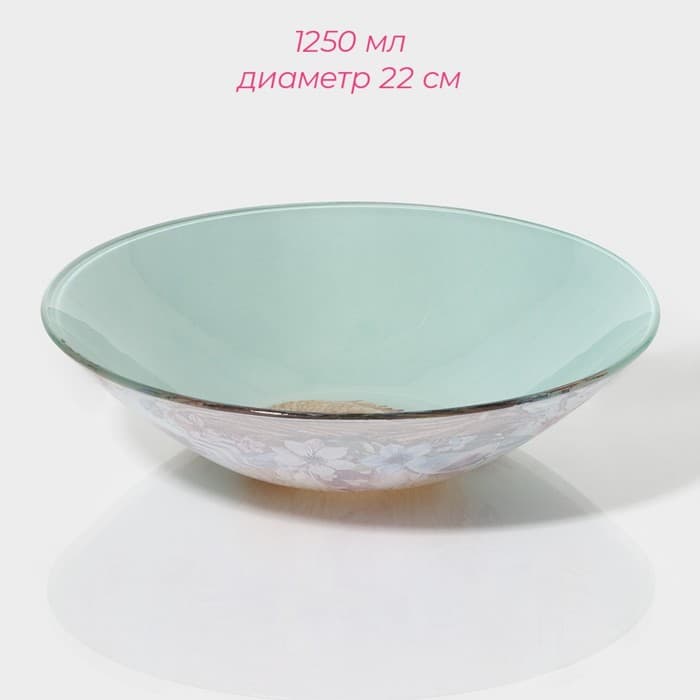 Тарелки Доляна «Кролик», 19 предметов: 6 десертных тарелок, 6 обеденных тарелок, 6 мисок, салатник, стекло, голубые