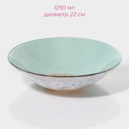 Тарелки Доляна «Кролик», 19 предметов: 6 десертных тарелок, 6 обеденных тарелок, 6 мисок, салатник, стекло, голубые