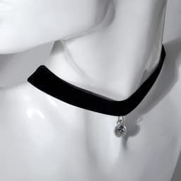 Чокер «Стразинка», круг в огранке, белый в серебре, 33 см