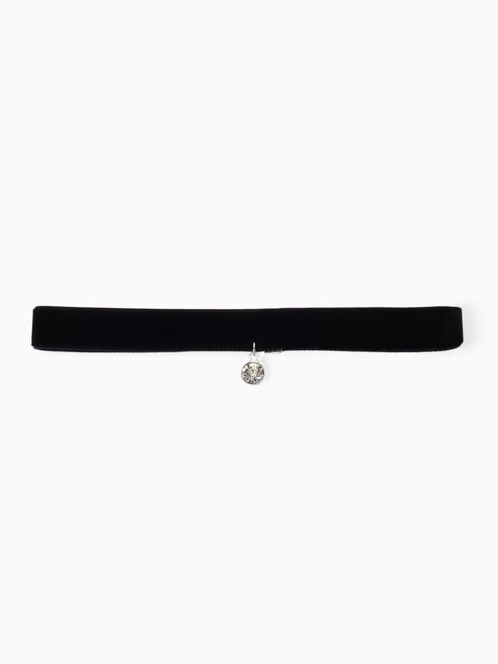 Чокер «Стразинка», круг в огранке, белый в серебре, 33 см