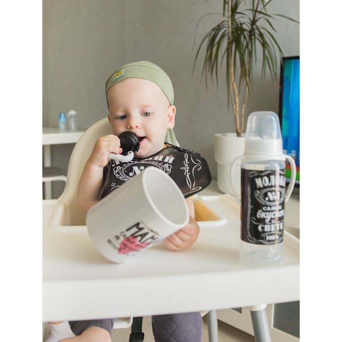 Нагрудник для кормления M&B «Лучший ребёнок» непромокаемый на липучке, с карманом