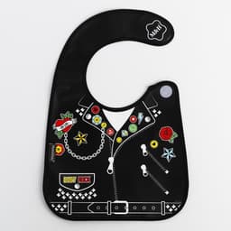 Нагрудник для кормления M&B «Rock star» непромокаемый на липучке, с карманом