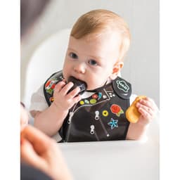 Нагрудник для кормления M&B «Rock star» непромокаемый на липучке, с карманом