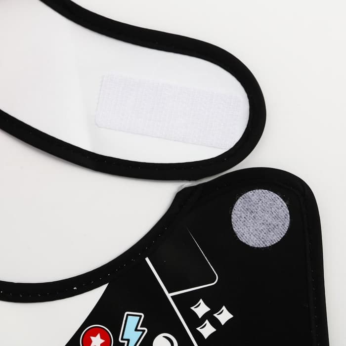 Нагрудник для кормления M&B «Rock star» непромокаемый на липучке, с карманом