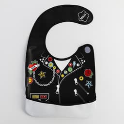 Нагрудник для кормления M&B «Rock star» непромокаемый на липучке, с карманом