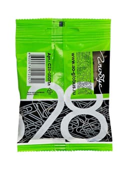 Скрепки канцелярские GLOBUS, 28 мм, 100 шт., без покрытия, флоу-пак