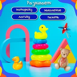 Пирамидка «Уточка», 5 колец