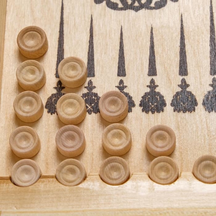 Настольная игра нарды TAKE IT EASY, деревянные большие, 30×30 см, кубик 2 шт.