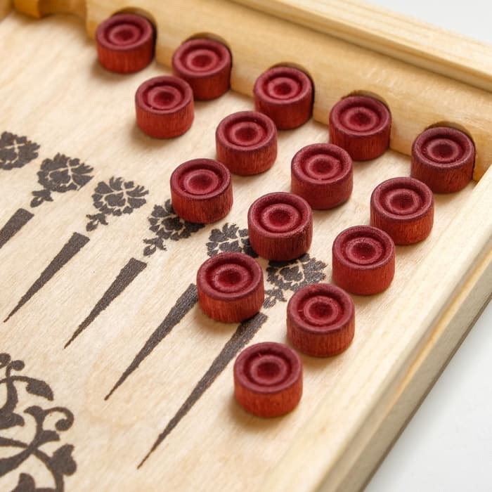 Настольная игра нарды TAKE IT EASY, деревянные большие, 30×30 см, кубик 2 шт.