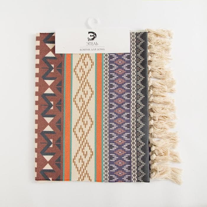 Ковёр прямоугольный «Этель. Грани», размер 60×180 см, хлопок