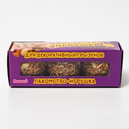 Медово-зерновые шарики для грызунов с орехами, 60 г×3 шт.
