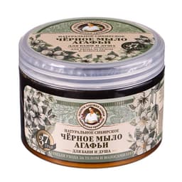 Мыло для бани черное Рецепты бабушки Агафьи для ухода за телом и волосами, 500 мл
