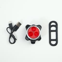 Фонарь велосипедный передний аккумуляторный, водонепроницаемый, 3 диода, 4 режима