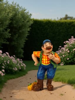 Садовая фигура из полистоуна «Дачник», 54×23×36 см