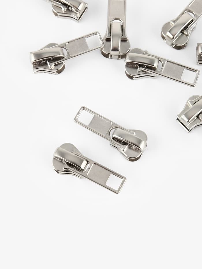 Бегунок автоматический «Классика» для молнии «Трактор», №5, 10 шт., цвет никель