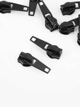 Бегунок автоматический для молнии «Спираль», №7, 10 шт., цвет чёрный