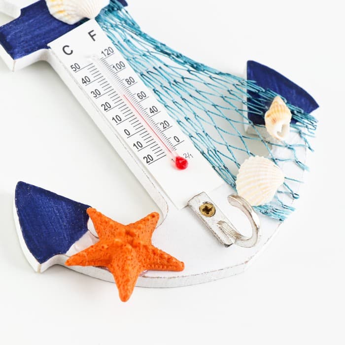 Декор настенный, панно с термометром «Якорь интерьерный», 12.5×9×2 см, МИКС