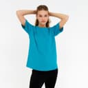 Футболка женская MINAKU: Basic line, цвет аквамариновый, размер 44