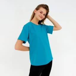 Футболка женская MINAKU: Basic line, цвет аквамариновый, размер 44