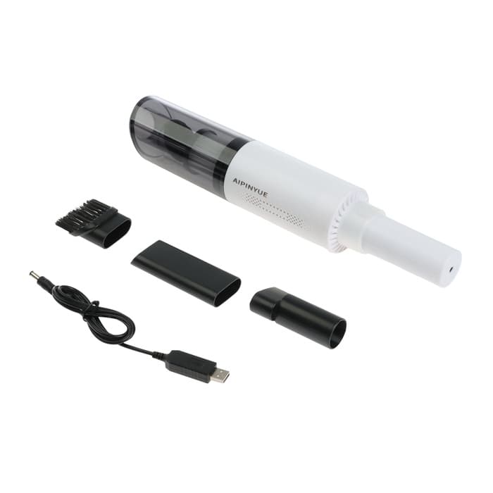 Пылесос автомобильный CARTAGE, беспроводной, 3 насадки, 120 Вт, 12 В, белый