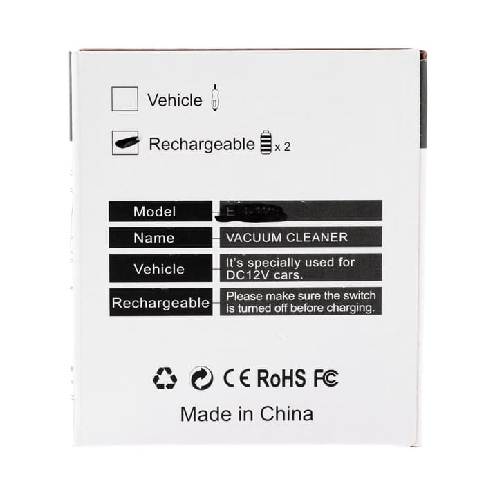 Пылесос автомобильный, беспроводной, 5 насадок, 130 Вт, 12 В, черный