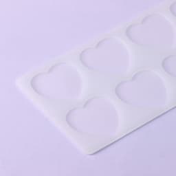 Форма для шоколада «Сердечки», силикон, 8 ячеек, 23.5×11.5×0.3 см, прозрачная