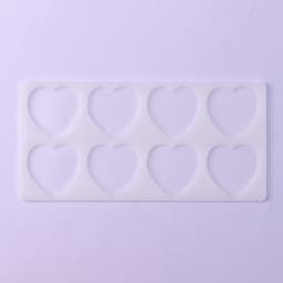Форма для шоколада «Сердечки», силикон, 8 ячеек, 23.5×11.5×0.3 см, прозрачная