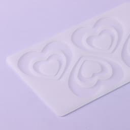 Форма для шоколада «Сердцем к сердцу», силикон, 4 ячейки, 19×11.5×0.3 см, прозрачная