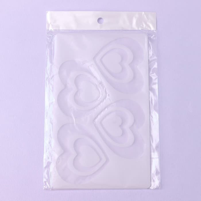 Форма для шоколада «Сердцем к сердцу», силикон, 4 ячейки, 19×11.5×0.3 см, прозрачная