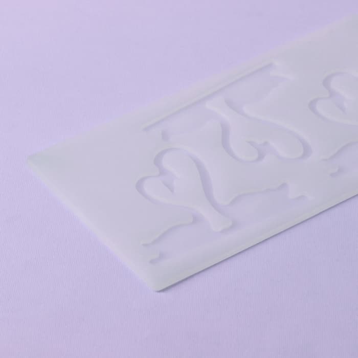 Форма для шоколада «Пара лебедей», силикон, 3 ячейки, 20×10.5×0.3 см, прозрачная