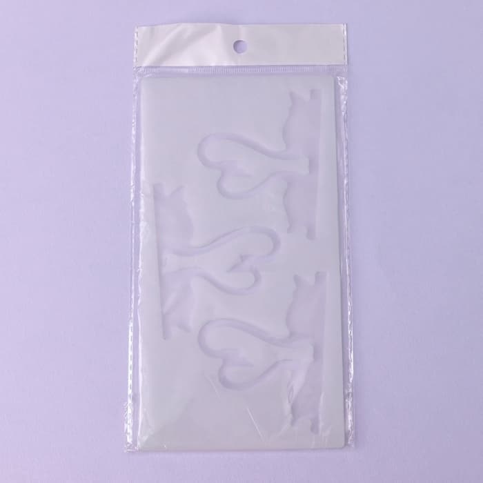 Форма для шоколада «Пара лебедей», силикон, 3 ячейки, 20×10.5×0.3 см, прозрачная