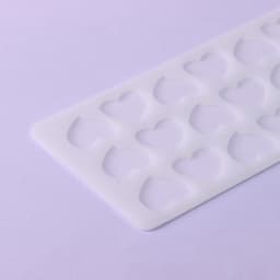 Форма для шоколада «Сердца», силикон, 18 ячеек, 21×11×0.3 см, прозрачная