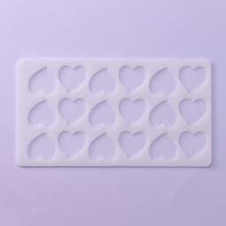Форма для шоколада «Сердца», силикон, 18 ячеек, 21×11×0.3 см, прозрачная